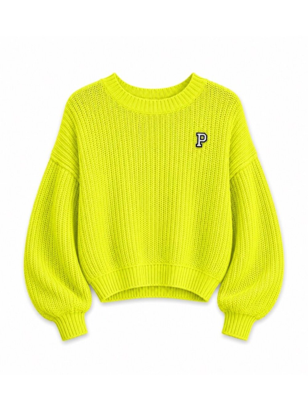 Victoria’s Secret PINK Forenza Neon Lime Oversized Knit Sweater Medium